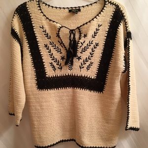Forever 21 Embroidered Knit Sweater